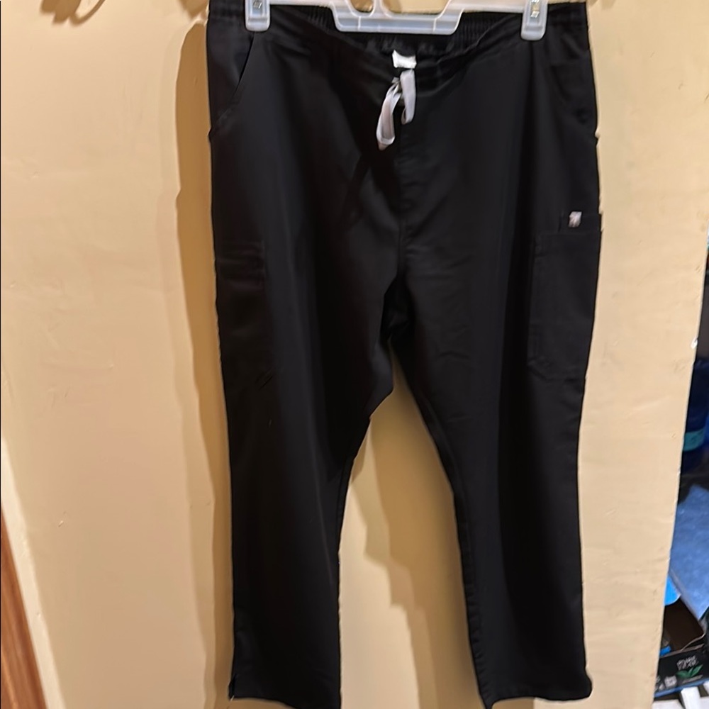 Figs yola skinny scrub pants black xl